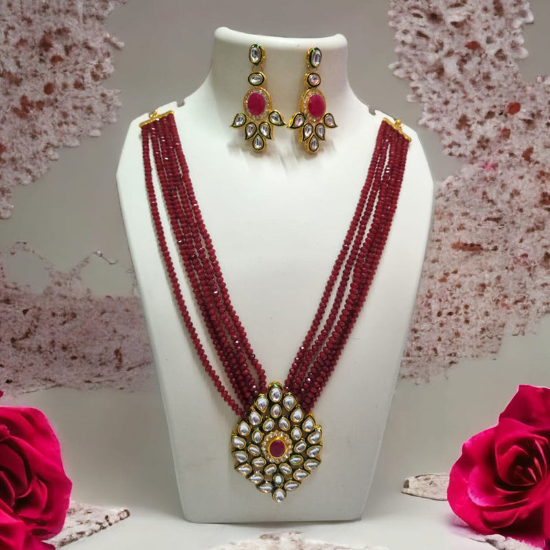 Naitika Arts Gold Plated Beads Long Necklace Set