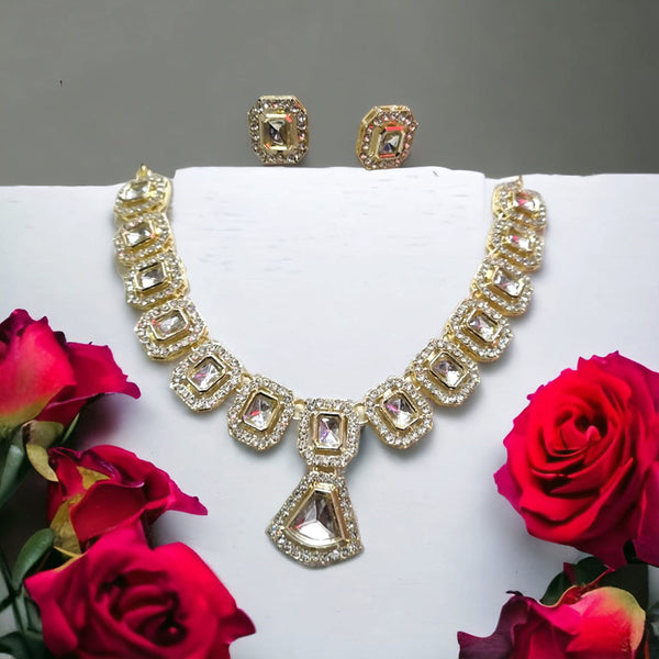 Naitika Arts Gold Plated Crystal Necklace Set