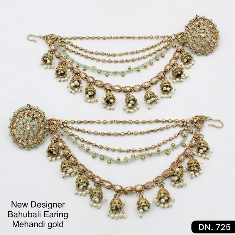 Shree Chamunda Jewellers Gold Plated Kanchain Earrings