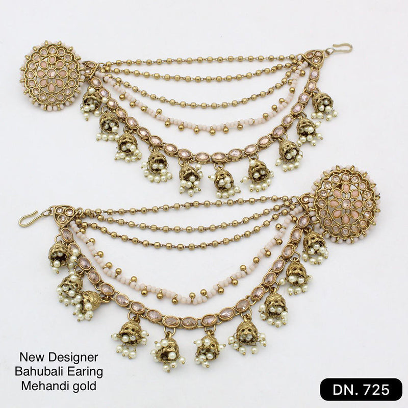 Shree Chamunda Jewellers Gold Plated Kanchain Earrings