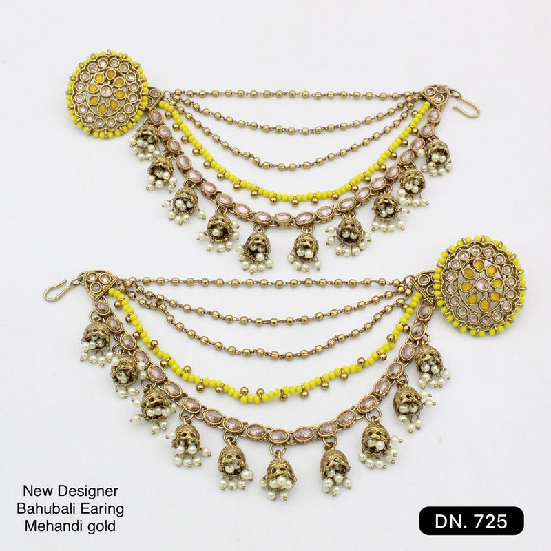 Shree Chamunda Jewellers Gold Plated Kanchain Earrings