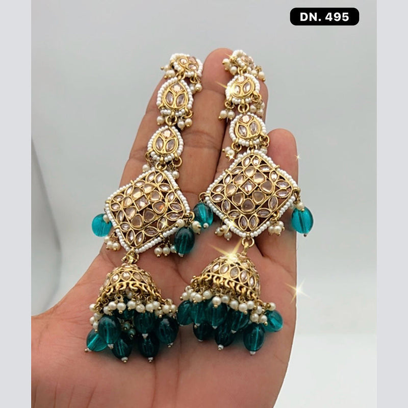 Shree Chamunda Jewellers Gold Plated Kanchain Earrings