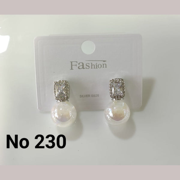 Tarohi Jewels Silver Plated Crystal Stone Dangler Earrings