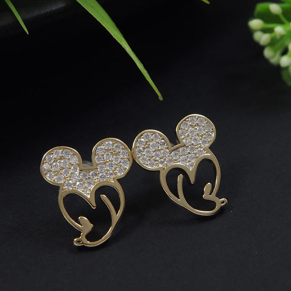 Tarohi Jewels Gold Plated Fancy Studs Earrings
