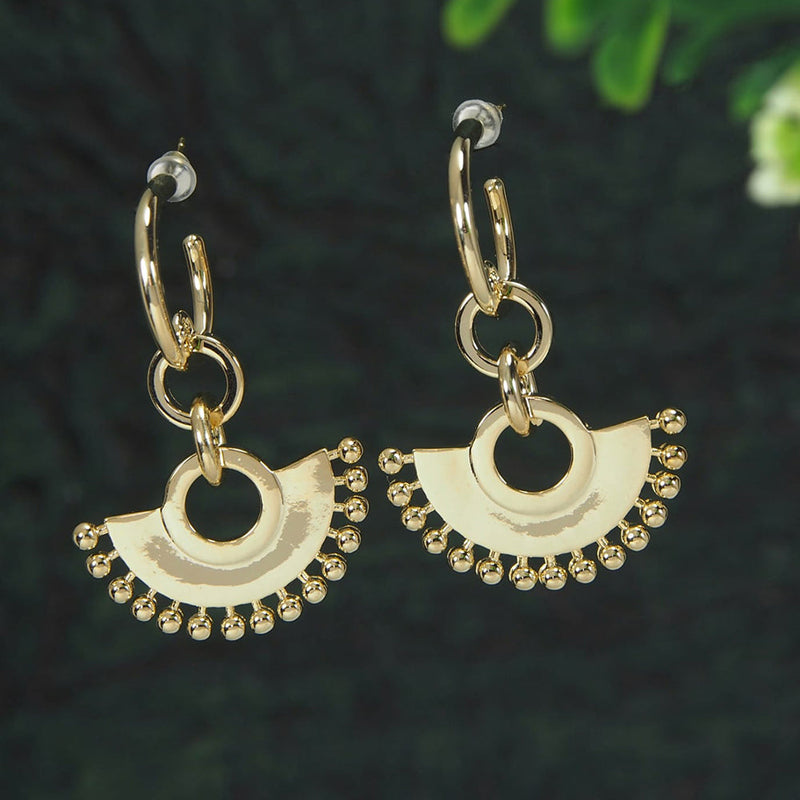 Tarohi Jewels Gold Plated Fancy Dangler Earrings