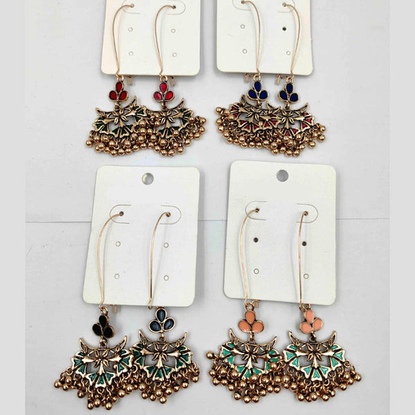 Tarohi Jewels Gold Plated Meenakari Dangler Earrings