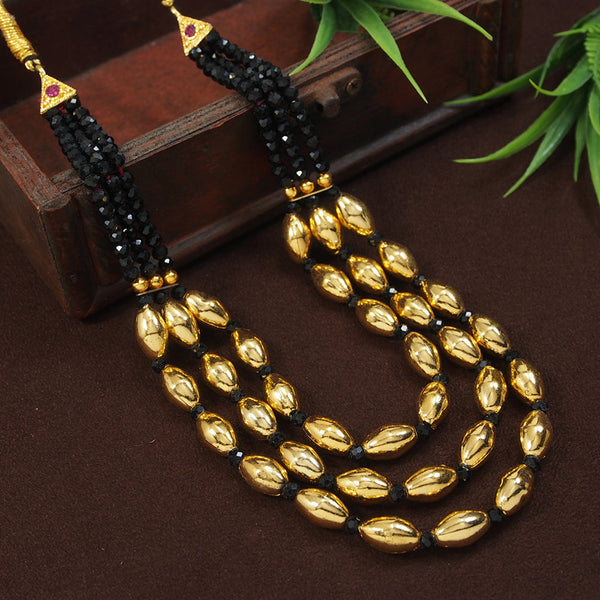 Gargish Fashion Gold Plated Beads Necklace Set