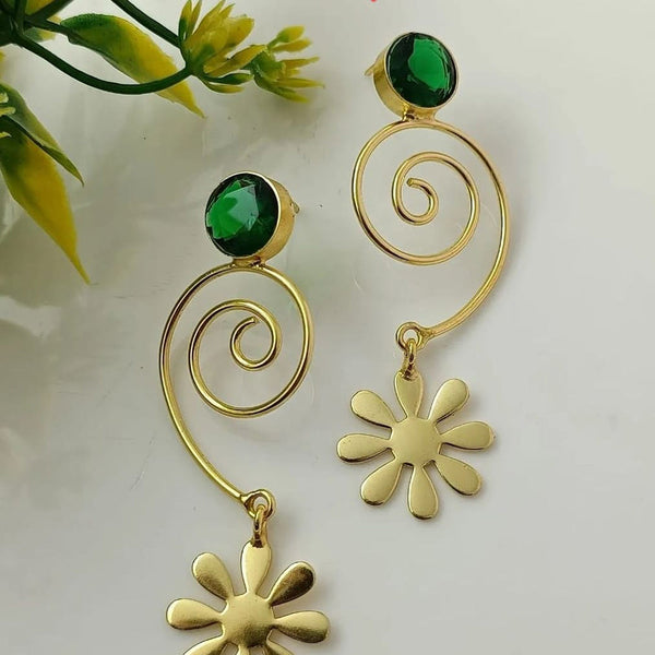 Danish Handicrafts Gold Plated Dangler Earrings