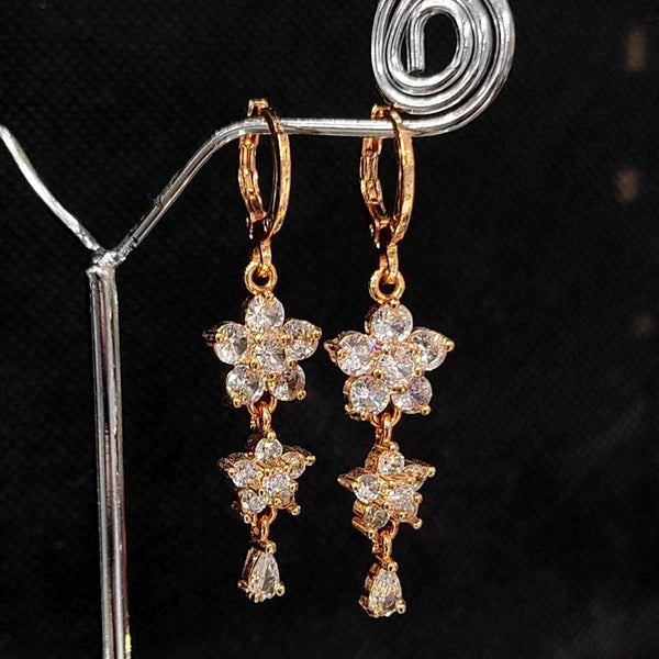 Aamrapali Gold Plated AD Dangler Earrings