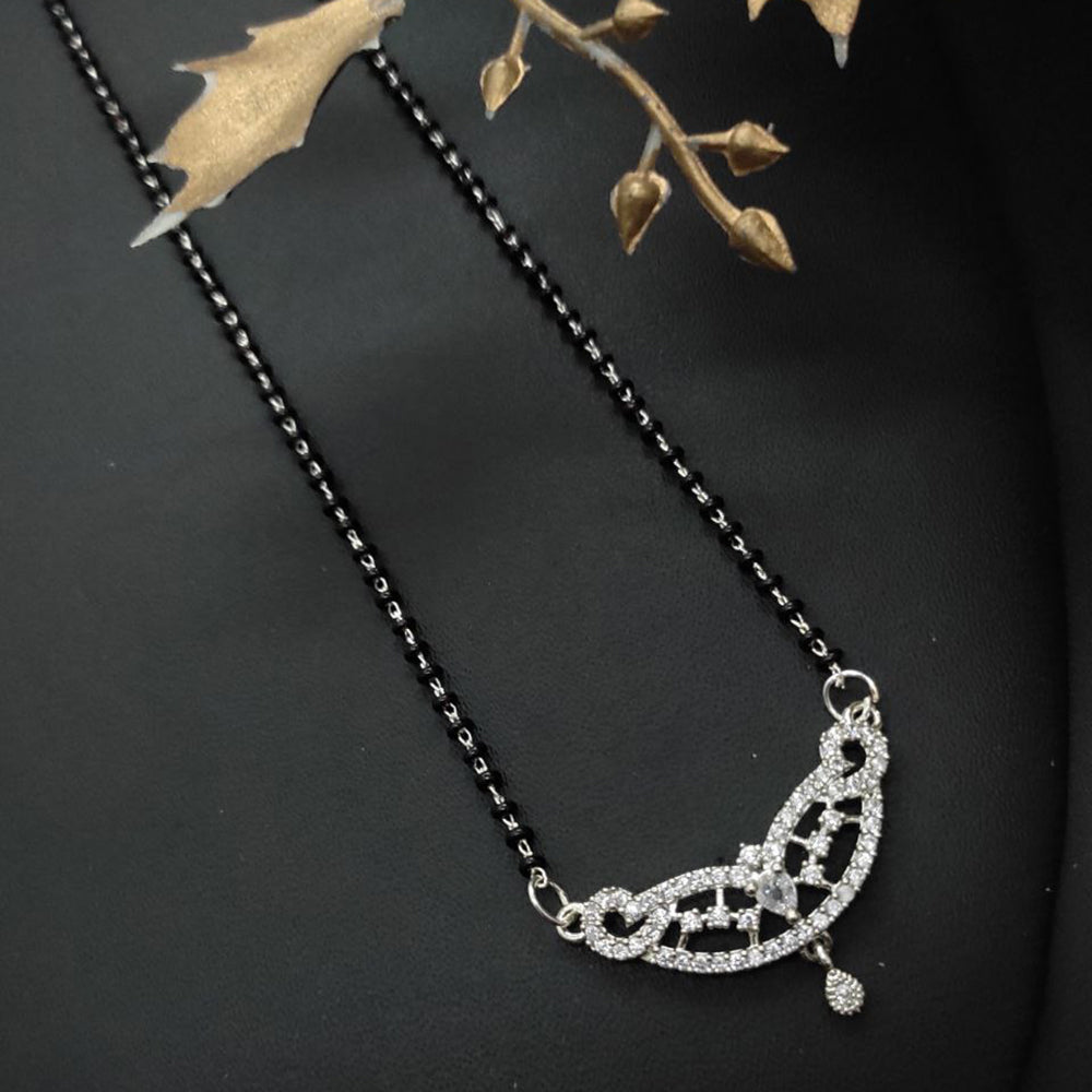 Aamrapali Silver Plated AD Mangalsutra