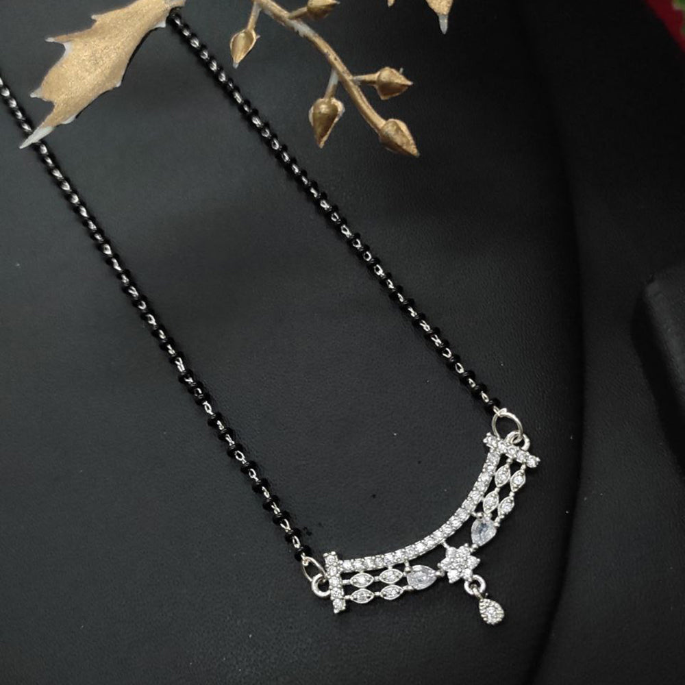 Aamrapali Silver Plated AD Mangalsutra