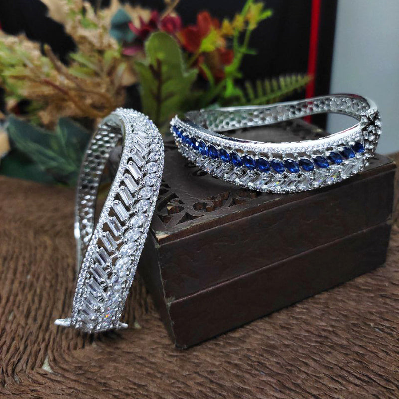 Aamrapali Silver Plated AD Bangle