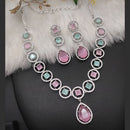 Aamrapali Silver Plated AD Necklace Set