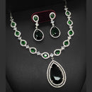 Aamrapali Silver Plated AD Necklace Set