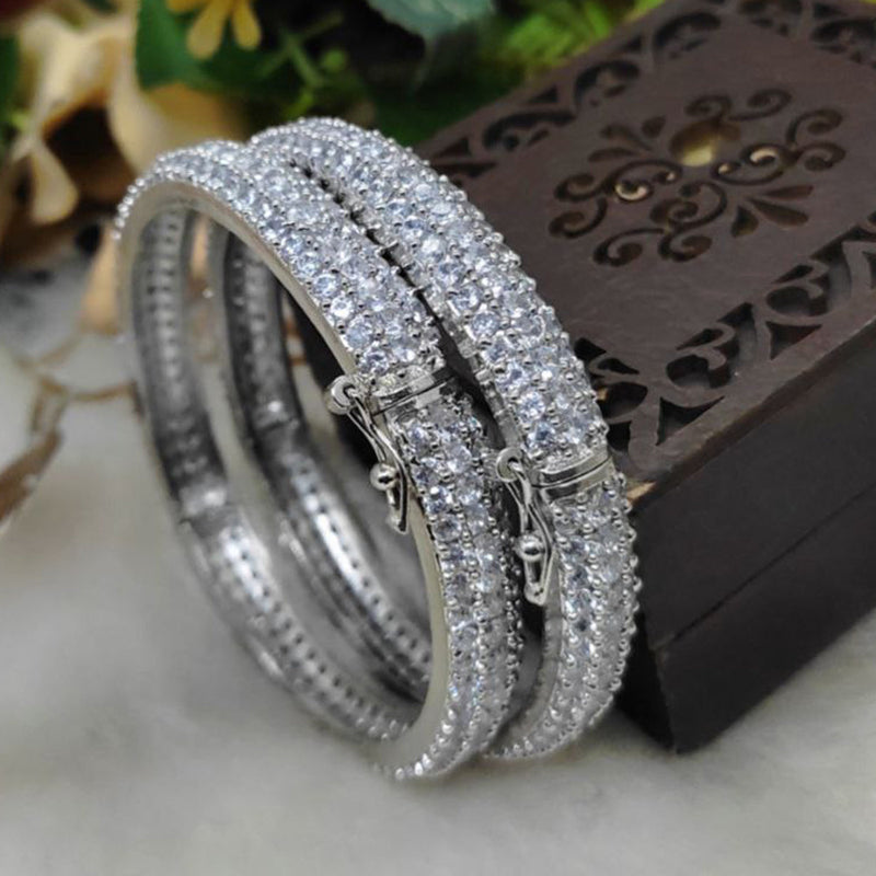 Aamrapali Silver Plated AD Bangle