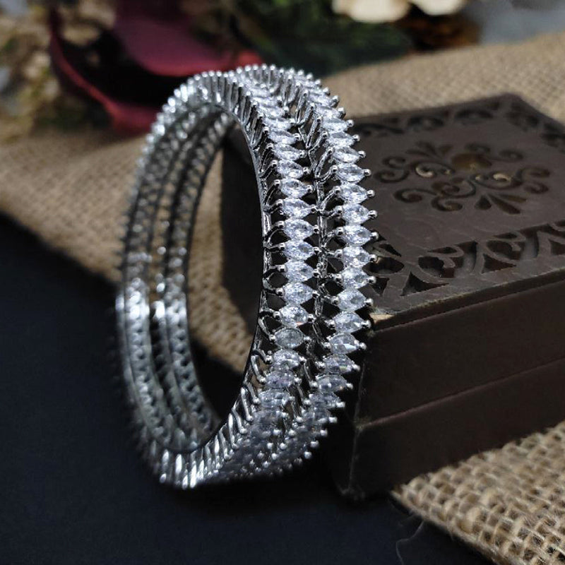 Aamrapali Silver Plated AD Bangle