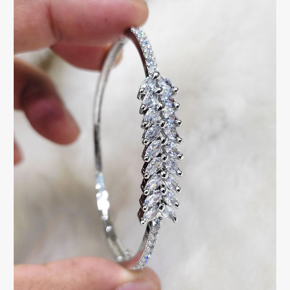 Aamrapali Silver Plated AD Bangle