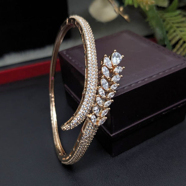 Aamrapali Gold Plated AD Openable Bangles Set