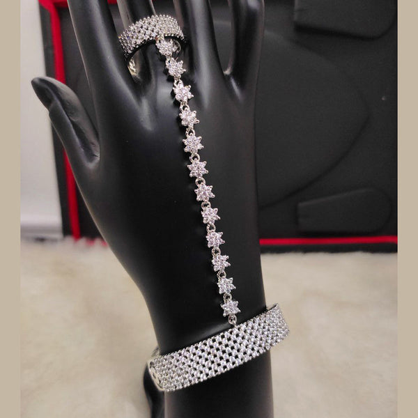 Aamrapali Silver Plated AD Hand Harness