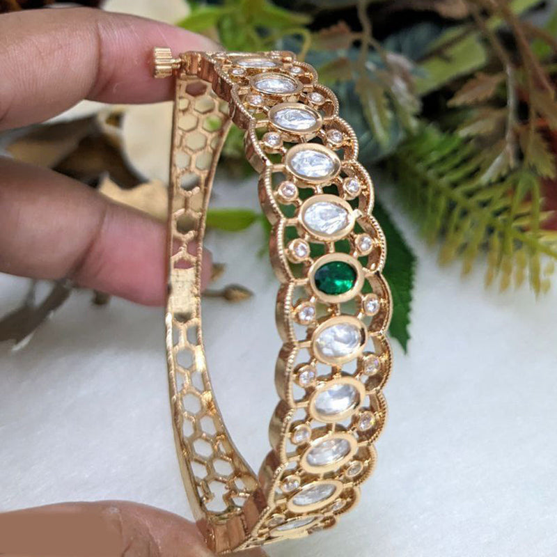 Aamrapali Gold Plated Kundan Openable Bangle