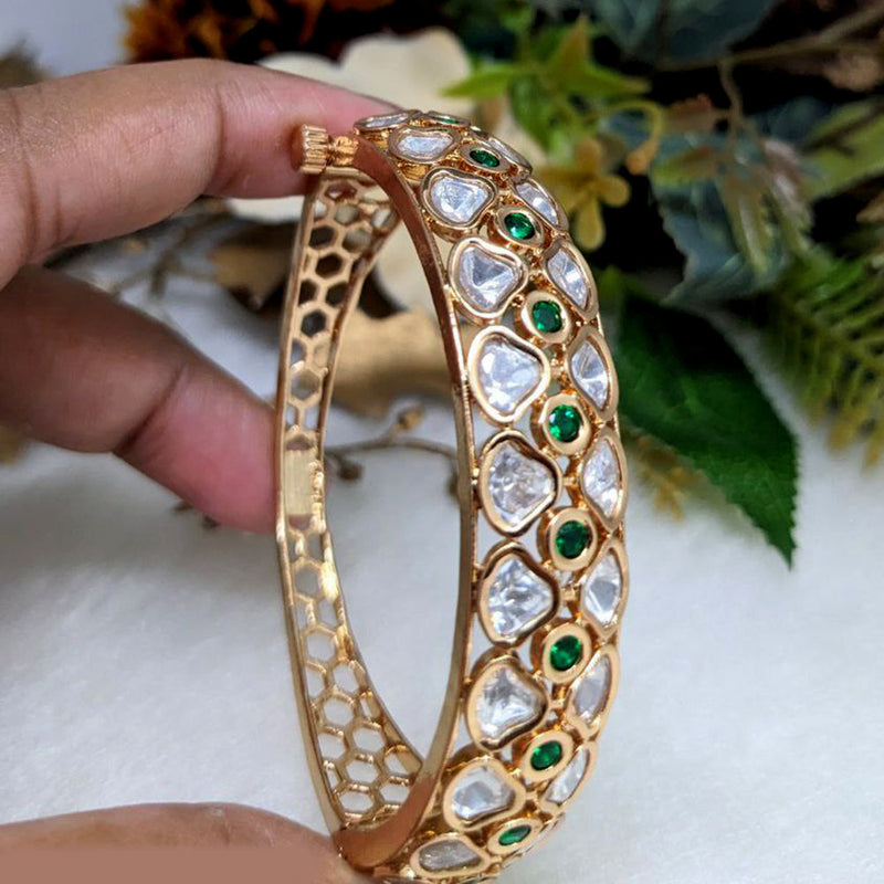 Aamrapali Gold Plated Kundan Openable Bangle