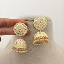 Marudhar Creations Kundan And Meenakari Jhumki Earrings