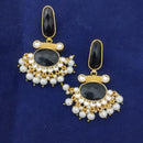 Marudhar Creations Gold Plated Matte Finish Dangler Earrings