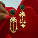 Marudhar Creations Gold Plated Matte Finish Dangler Earrings