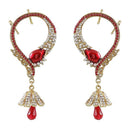 Kriaa Red Austrian Stone Ear Cuff Earrings - 1300542