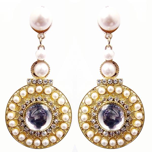 Soha Fashion Pearl Gold Plated Dangler Earrings - 1301102