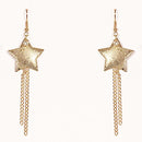 Urthn Star Shape Gold Plated  Dangler Earrings - 1301613