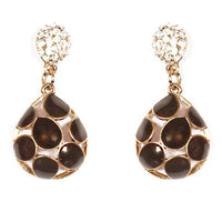 Soha Fashion Meenakari Stone Gold Plated Dangler Earrings - 1301711