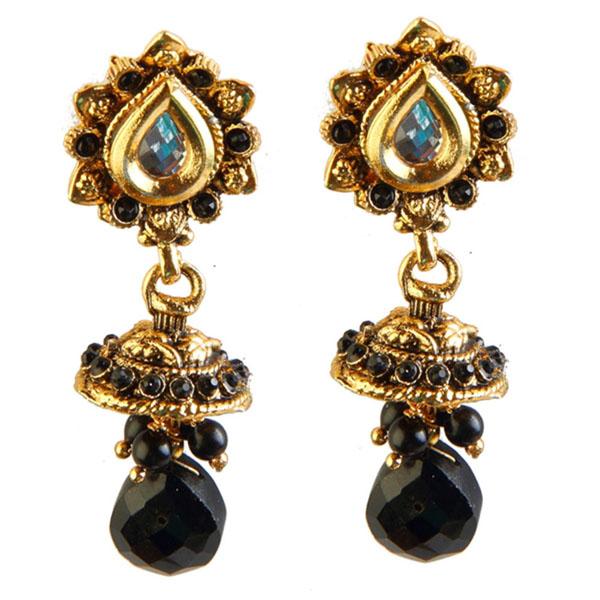 Tip Top Fashions Austrian Stone Gold Plated Dangler Earrings - 1301818
