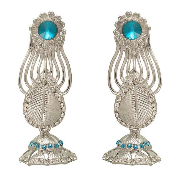 Kriaa Austrian Stone Rhodium Plated Dangler Earrings - 1302208