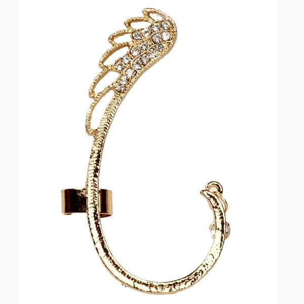 Kriaa Austrian Stone Gold Plated  Ear Cuff - 1302525