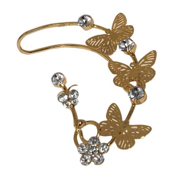 Urthn Austrian Stone Butterfly Gold Plated Single Ear Cuff - 1302539