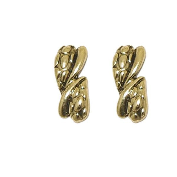 Kriaa Antique Gold Plated Stud Earrings - 1302811