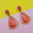 Kriaa Gold Plated Meenakari Dangler Earrings - 1303129