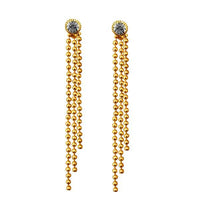 Kriaa Gold Plated Austrian Stone Dangler Earrings - 1303314