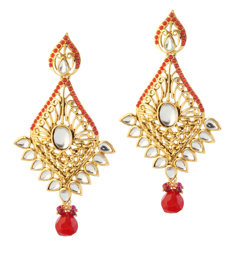 Amina Creation Gold Plated Dangler Earrings