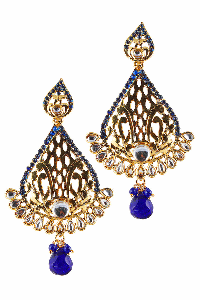 Amina Creation Gold Plated Dangler Earrings