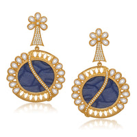 Amina Creation Gold Plated Dangler Earrings