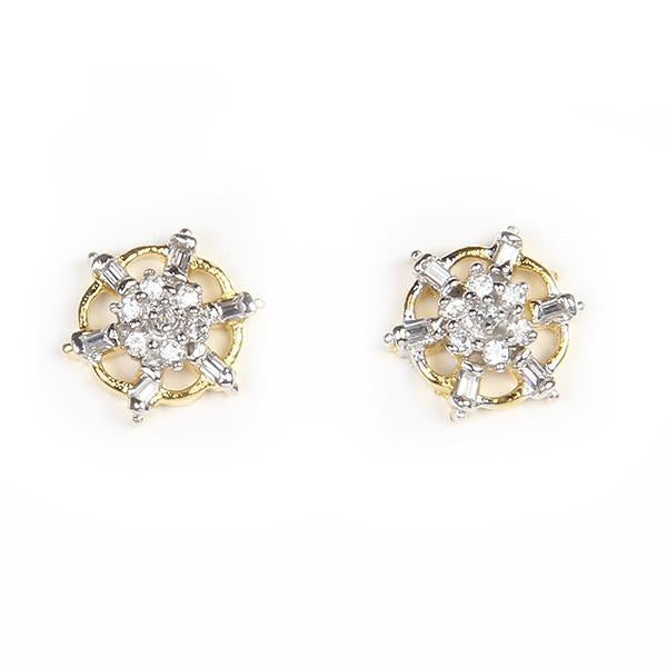 Kriaa Ad Stone Gold Plated Stud Earrings