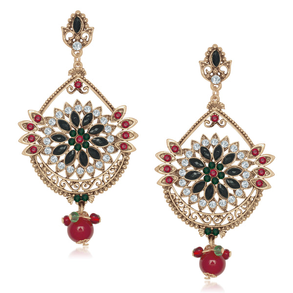 Amina Creation Gold Plated Dangler Earrings