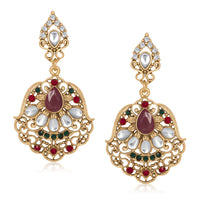 Amina Creation Gold Plated Dangler Earrings