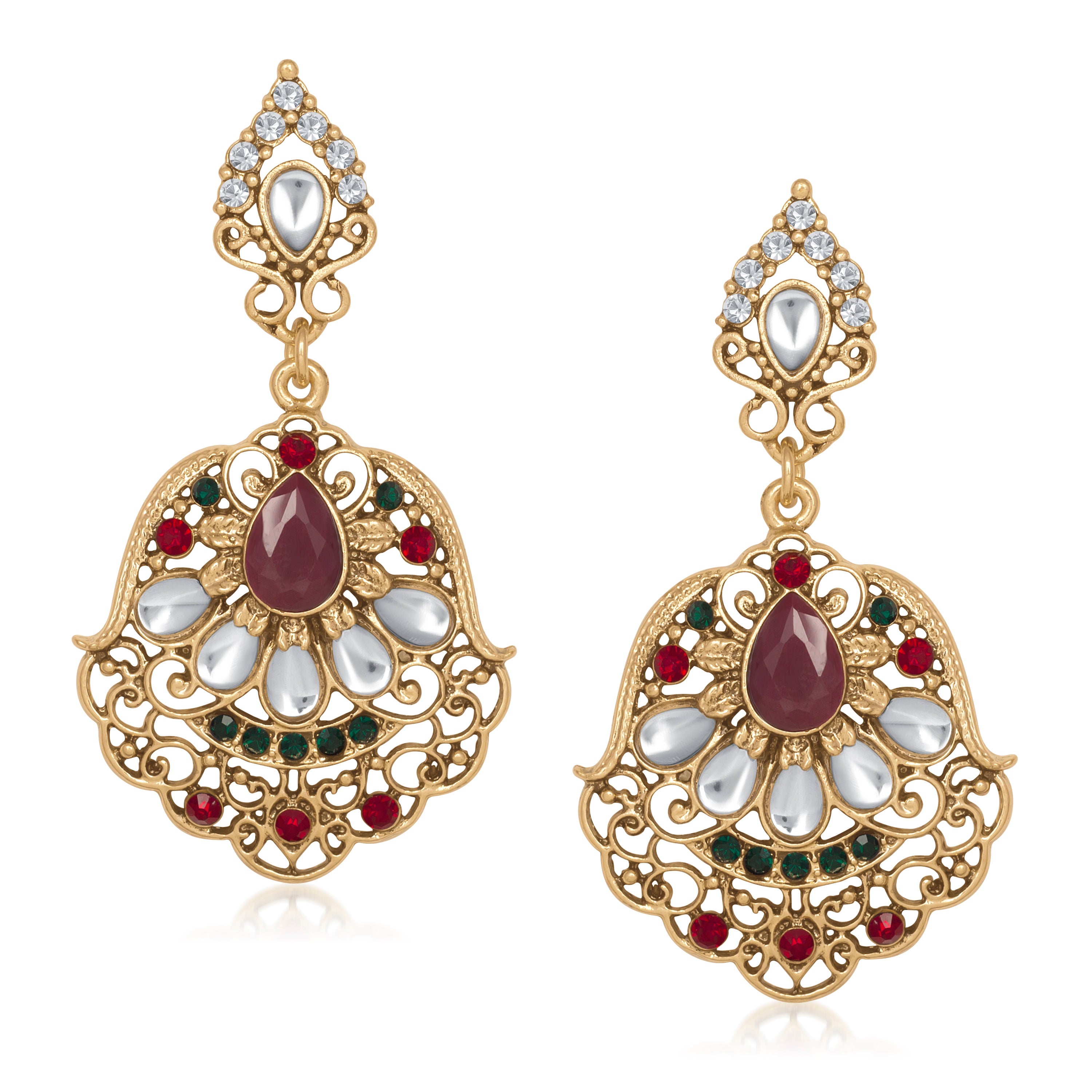 Amina Creation Gold Plated Dangler Earrings