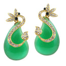 Kriaa Austrian Stone Resin Gold Plated Dangler Earrings