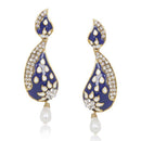 Kriaa Stone Meenakari Gold Plated Dangler Earrings