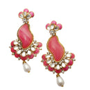 Kriaa Kundan Gold Plated Stone Dangler Earrings