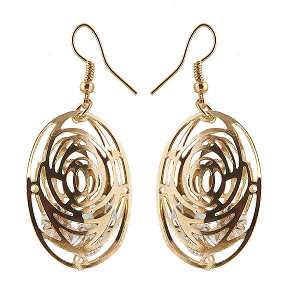 The99Jewel Gold Plated Austrian Stone Dangler Earrings - 1306422